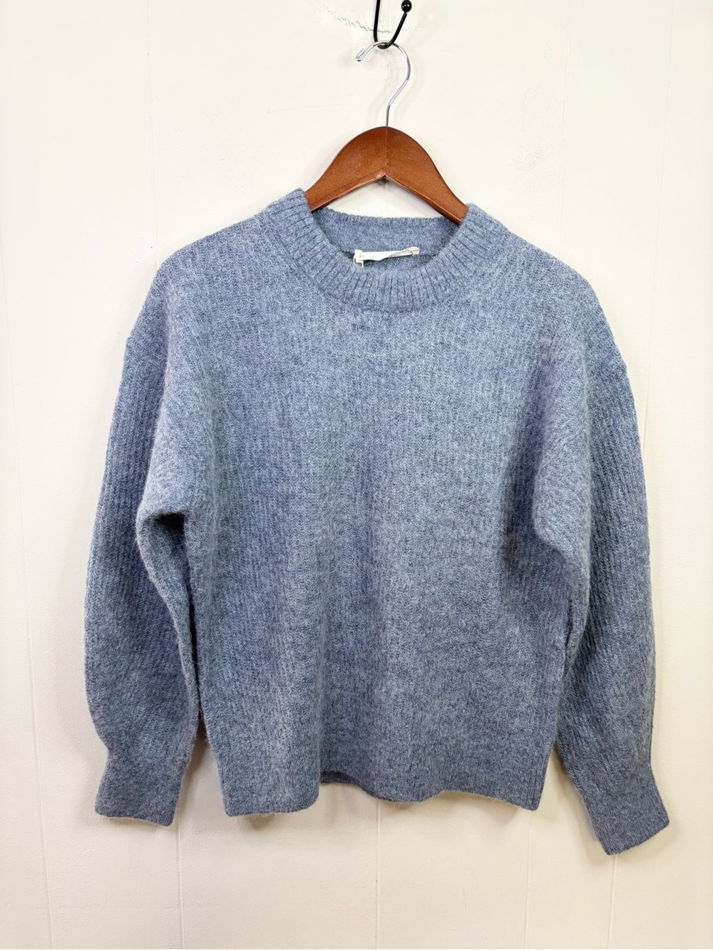 Everlane the cocoon alpaca heather sage blue size XS new - Picture 4 of 9